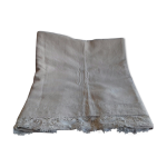 Drap en toile lourde blanc cass monogramme op