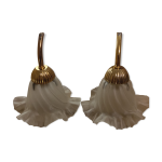 Duo d'abat jour, globe tulipe art dco