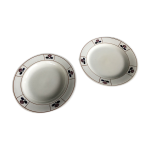 Duo assiettes plate et creuse terre de fer
