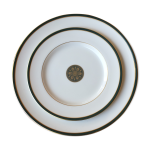 Duo assiette plate & dessert royal doulton oxford green, bone china