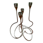 Duo de bougeoirs design entrelacs black + blum & loop maison