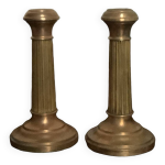 Duo de bougeoirs en laiton