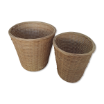 Duo de cache pots en osier