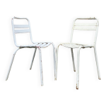 Duo de chaises tolix mtal vintage