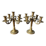 Duo de chandeliers en bronze