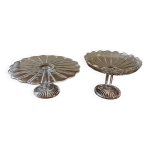 Duo compotier et plat à tarte anciens Duo compotier et plat à tarte anciens