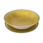 Duo plats de services anciens en porcelaine dentele