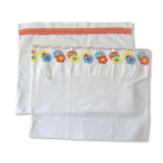Duo de taies d'oreiller brodes bb vintage annes 70