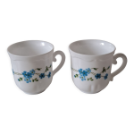 Duo tasses arcopal myosotis Duo tasses arcopal myosotis