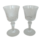 Duo de verres  liqueur
