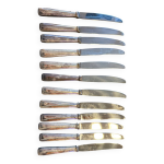 �crin de 12 couteaux en m�tal argent�