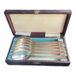 crin de 6 petites cuillres  dessert mtal argent - christofle