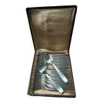 Ecrin mnagre 24 pices mtal argent alfnide art dco poinon 84 gr