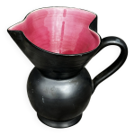 Elchinger pichet vase céramique anthracite et rose - col forme c?ur h 16 cm Elchinger pichet vase céramique anthracite et rose - col forme c?ur h 16 cm