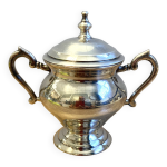 �l�gant & ancien pot � sucres sucrier style louis xvi rocaille bronze argen