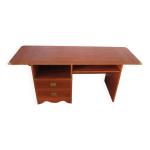 Elgant bureau gautier fonctionnel - large plateau  rabats - 2 tiroirs - tablette coulissante - annes ...
