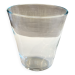 lgant vase ovale ou photophore en verre cristal art dcoratif