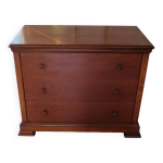Elgante commode en merisier 3 tiroirs annes 80