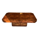�l�gante table basse en loupe d'orme 1970