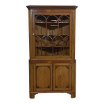 Encoignure anglaise 19�me en noyer et ch�ne