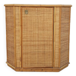 Encoignure en rotin 1970