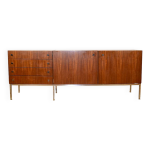 Enfilade en acajou & pieds chrome de luigi bartolini vintage 1960