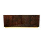 Enfilade aldo tura en parchemin marron et laiton 1960