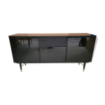 Enfilade en bois laque noir et miroir marque red edition