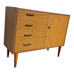 Enfilade buffet vintage mobel en bois et formica - 1960