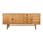 Enfilade en chne franaise dans le style de guillerme et chambron, 1960s