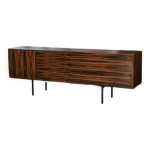 Enfilade design en �b�ne du gabon 1 porte 12 tiroirs 1960 s