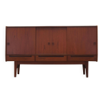 Enfilade haut en teck, design danois, annes 1960, production : danemark