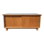 Enfilade meuble tv / hifi vintage - chne - 50 / 60 - moderniste franais