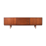 Enfilade mid - century en teck par rolf rastad & adolf relling pour gustav bahus