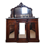 Enfilade à ressaut époque napoléon iii en noyer et marqueterie xixème Enfilade à ressaut époque napoléon iii en noyer et marqueterie xixème