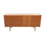 Enfilade scandinave en teck et en chêne, suède, 1960 Enfilade scandinave en teck et en chêne, suède, 1960