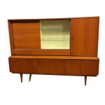 Enfilade en teck vintage scandinave pied compas ann�es 70