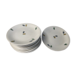 Ensemble de 12 assiettes en porcelaine gien