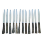 Ensemble de 12 couteaux manches en corne