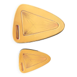Ensemble de 2 dessous de plats vintages typique des annes 1950 en cramique maille et dore