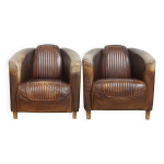 Ensemble de 2 fauteuils en peau de vache Ensemble de 2 fauteuils en peau de vache
