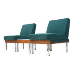 Ensemble de 2 fauteuils et table basse / canapé modulable fabriqué dans les années 60 Ensemble de 2 fauteuils et table basse / canapé modulable fabriqué dans les années 60