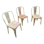 Ensemble de 3 chaises de jardin empilables de bistrot inspires de tolix du dbut du xxe sicle
