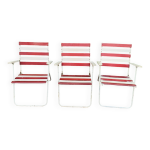 Ensemble de 3 fauteuils pliants de jardin