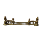 Ensemble de 3 pices chenets et barre de chemine en bronze xixme