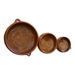 Ensemble de 3 plats en terre cuite