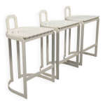 Ensemble de 3 tabourets de bar postmodernes par almillmö, années 1980 Ensemble de 3 tabourets de bar postmodernes par almillmö, années 1980