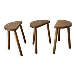 Ensemble de 3 tabourets tripodes