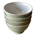Ensemble de 4 anciens bols vert cladon - petit djeuner  made italy