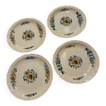 Ensemble de 4 assiettes digoin sarreguemines